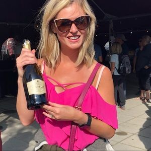 Off the shoulder Pink top